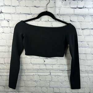 🖤 Bossa Off-The-Shoulder Long Sleeve Crop Top - Size Small